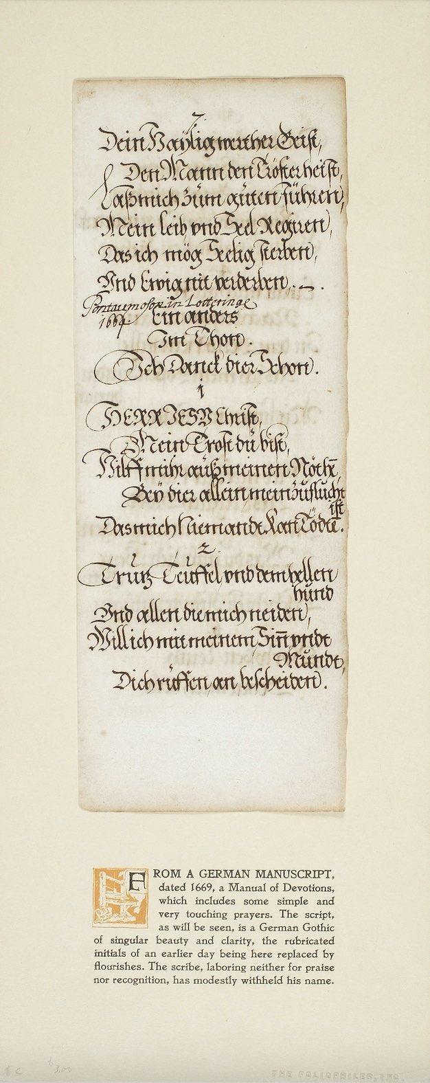 Prayers [German with English]<br>Pont-à-Mousson (France), 1669