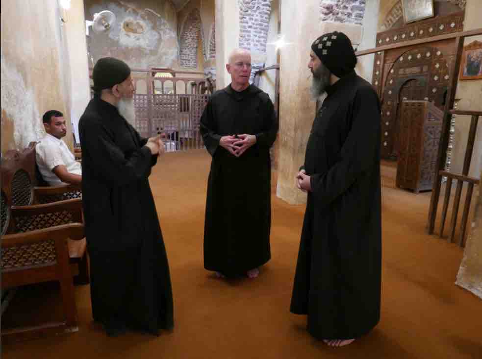 HMML Executive Director, Fr. Columba Stewart, OSB, with Abouna Wadid of St. Macarius