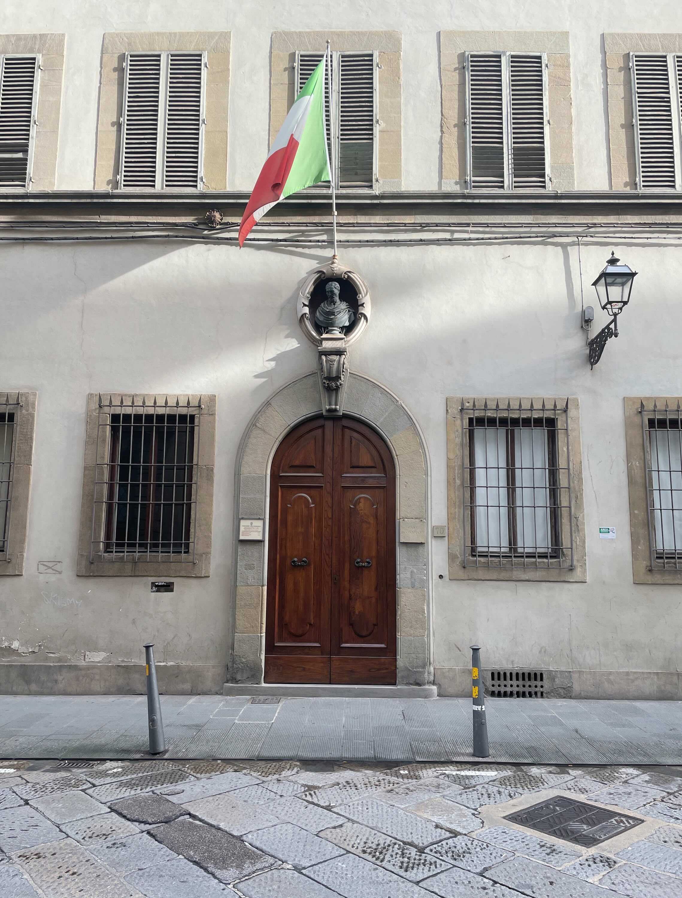 entrance to the Casa Buonarroti in Florence, Italy