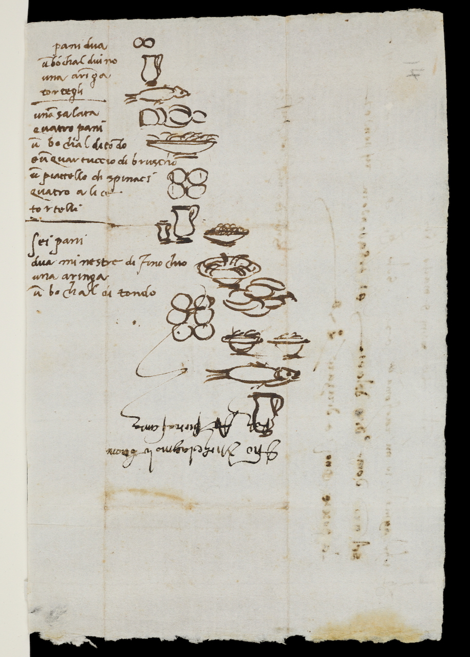 A list of groceries by Michelangelo Buonarroti